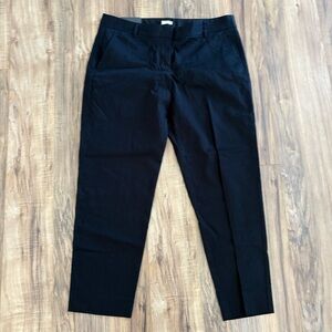 NWT J. Crew City Fit Skimmer Ankle Dress‎ Pants Mid Rise Cotton Black Size 10